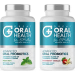 Advanced Oral Probiotics For Mouth Bad Breath Treatment For Adults, Dentist Formulated BLIS K12 M18 Oral Health Probiotics For Teeth/Gums, Flavor Variation Pack: Mint, Strawberry Vanilla 60 Count Each,