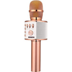 BONAOK Wireless Bluetooth Karaoke Microphone,3-in-1 Portable Handheld Karaoke Mic Speaker Machine Home Party Birthday For All Smartphones PC(Q37 Rose Gold),645249270045