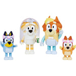 Bluey Figure 4-Pack Wedding Time, Re-Enact Uncle Rad And Frisky's Wedding Day And Bingo Flower Girl Figures,