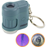 Carson MicroMini 20x Pocket Microscope, UV And LED Flashlight, Blue (MM-280B),