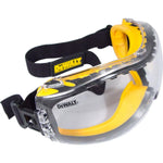 DEWALT DPG82-11 Concealer Clear Anti-Fog Dual Mold Safety Goggle, Clear Lens, 1 Pair,