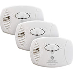 FIRST ALERT CO400-3 Carbon Monoxide Detector, Battery Operated, White , 3-Pack -CO400-3,