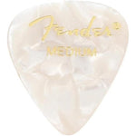 Fender 351 Shape Medium Classic Celluloid Picks, Guitar Accessories, 12-Pack, White Moto For Electric Guitar, Acoustic Guitar, Mandolin, And Bass,
