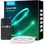 Govee 50ft LED Strip Lights, Bluetooth LED Lights With APP Control, 64 Scenes And Music Sync LED Lights For Bedroom, Living Room, Kitchen, Party, RGB LED Strip Lights, ETL Listed Adapter,