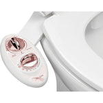 LUXE Bidet NEO 185 - Self-Cleaning, Dual Nozzle, Non-Electric Bidet Attachment For Toilet Seat, Adjustable Water Pressure, Rear And Feminine Wash (Rose Gold),