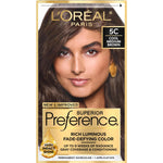 L'Oreal Paris Superior Preference Fade-Defying + Shine Permanent Hair Color, 5C Cool Medium Brown, Pack Of 1, Hair Dye,