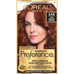L'Oreal Paris Superior Preference Fade-Defying + Shine Permanent Hair Color, 6AB Chic Auburn Brown, Pack Of 1, Hair Dye,