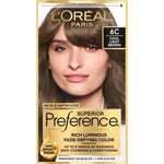L'Oreal Paris Superior Preference Fade-Defying + Shine Permanent Hair Color, 6C Cool Light Brown, Pack Of 1, Hair Dye,