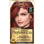 L'Oreal Paris Superior Preference Fade-Defying + Shine Permanent Hair Color, 4R Dark Auburn, Pack Of 1, Hair Dye,