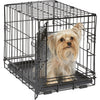 MidWest Homes for Pets Single Door ICrate Dog Crate, Leak-Proof Pan, Floor Protecting Feet, Divider Panel & Enhanced Patented Features, Ideal for Dogs - Black
