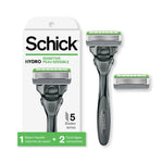 Schick Hydro Sensitive 5 Blades 2 Cartridges & 1 Razor For Men,841058000204