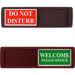 Privacy Sign - Do Not Disturb/Welcome Sign For Home Office Restroom Conference Hotel Hospital, Non-Scratch Magnetic Slider Door Indicator Sign Whether Room Vacant Or Occupied (Black),739771350877