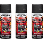Rust-Oleum 248903-3PK Automotive High Heat Spray Paint, 12 Oz, Flat Black, 3 Pack,
