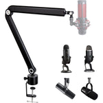 SUNMON Mic Stand Boom Arm - Microphone Arm Compatible With HyperX QuadCast, 360° Rotation Microphone Stand, Weighted Metal Mic Boom Arm For HyperX QuadCast,Blue Yeti,Shure MV7,Rode And Most Gaming,