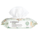 The Honest Company Clean Conscious Unscented Wipes | Over 99% Water, Compostable, Plant-Based, Baby Wipes | Hypoallergenic For Sensitive Skin, EWG Verified | Geo Mood, 72 Count,
