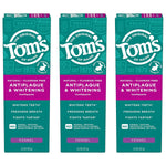 Tom S Of Maine Antiplaque And Whitening Toothpaste, Fluoride Free, Fennel, 3 Pack, 4.5 Oz,