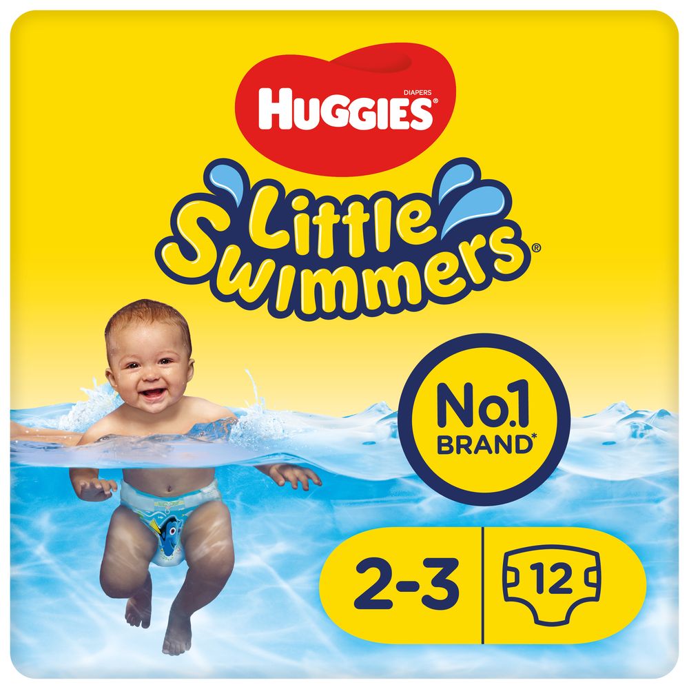 Huggies Little Swimmers Disney Pixar Finding Dory 12 Swim Nappies Size No.2-3 (3-8kg),5029053537795,