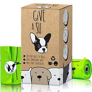 Certified Compostable Dog Poop Bags Plant Based 120 Count ASTM D6400 EN13432 10 Donated