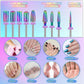 10Pcs Nail Drill Bits Sets, Depvko Professional Tungsten Carbide Drill Bit For Nails, 3/32 Inch Electric Bits Acrylic Gel Nails Polishing Cuticle Remover Tools For Manicure Pedicure Salon Home,