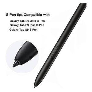 Galaxy Tab S9 S Pen Tips, 10 Pcs, Black, Soft Nibs with Tools, Compatible with Tab S9/S9+/Ultra/FE, Easy Replace