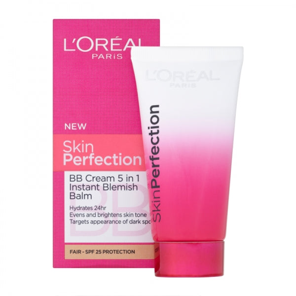 L'Oreal Paris Skin Perfection Fair SPF 25 BB Cream 5-In-1 Instant Blemish Balm 50ml,3600522456629