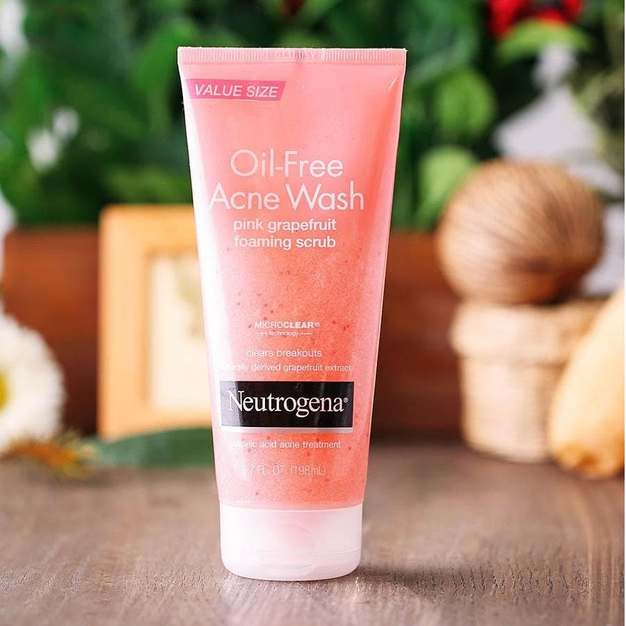 Neutrogena Oil-Free Acne Wash Pink Grapefruit Foaming Scrub 198ml,070501053751