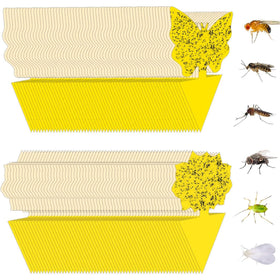 120 Pack Sticky Fruit Fly Traps Gnat Traps For House Indoor, Fruit Fly Traps And Fungus Gnat Sticky Trap Plant Flies Killer, House Plant Fungus Gnat Killer Indoor And Outdoor Bug Trap,