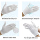 12Pairs White Cotton Gloves For Eczema And Dry Hands - Breathable Work Glove Liners - Moisturizing SPA Soft Jewelry Inspection Gloves - Stretchy Fit Cloth Gloves For Most Women,