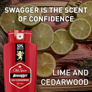 Old Spice Swagger Scent Of Cedarwood Shower Fresh Body Wash