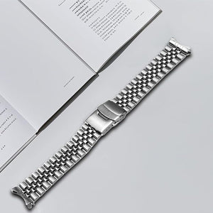 SINAIKE Stainless Steel 20mm Silver Watch Band