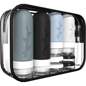 Tocelffe 18pack Travel Bottles For Toiletries,TSA Approved Silicone Travel Size Containers For Toiletries,Leak Proof Refillable Liqus Shampoo And Conditioner Travel Essentials Toiletry Bottles