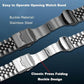 SINAIKE Stainless Steel 20mm Silver Watch Band