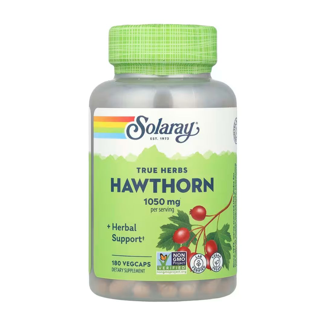 Solaray True Herbs Hawthorn 1050mg 180 Veg Capsules