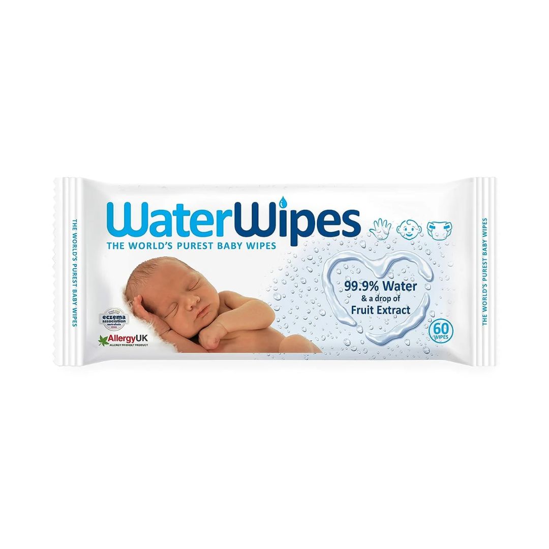 WaterWipes Baby 99.9% Water & Fruit Extract Wipes 60 Count