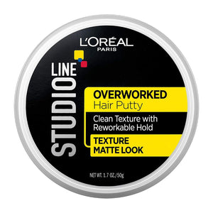 L'Oreal Paris Studio Line Overworked Texture Matte Look Hair Putty 50g,071249020517,