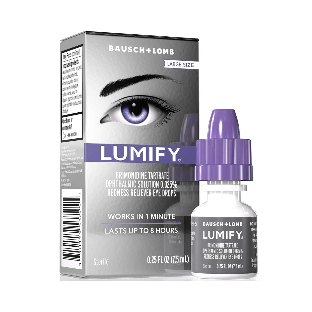 Lumify Brimonidine Tartrate Ophthalmic Solution 0.025% Redness Reliever Eye Drops 2.5ml