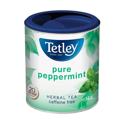 Tetley Pure Peppermint Herbal Tea Bags (Pack Of 20) 1.6g Each,057174201245