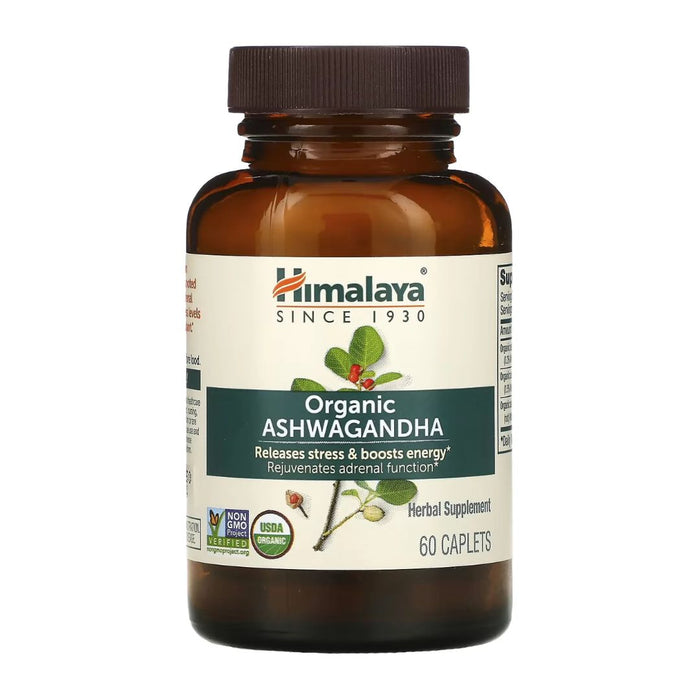 Himalaya Organic Ashwagandha For Releases Stress & Boosts Energy 60 Caplets