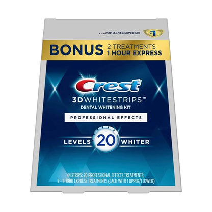Crest 3D Whitestrips Lower & Upper Pair Dental Whitening Strips Kit 44 Count