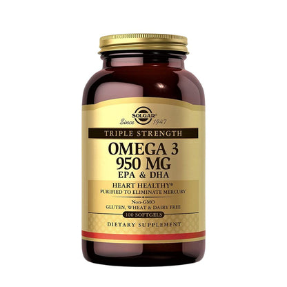 Solgar Triple Strength Omega 3 950mg EPA & DHA 100 Softgels