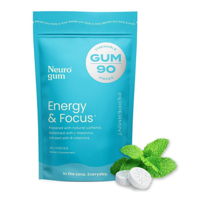 Neuro Energy & Focus Peppermint Flavor Gums 90 Count