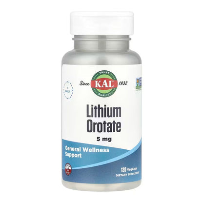 KAL Lithium Orotate 5mg 120 Veg Capsules