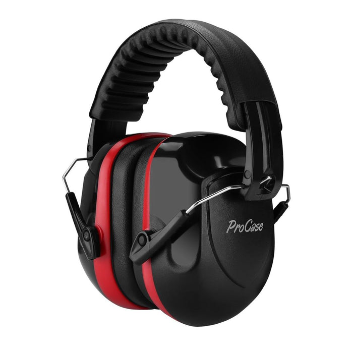 ProCase EM5007B NRR 28dB Black & Red Noise Reduction Safety Ear Muffs