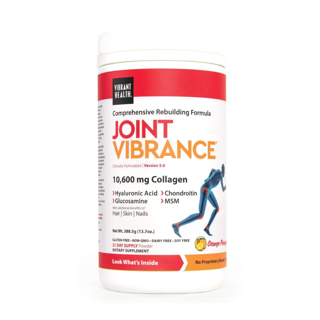 Vibrant Health Joint Vibrance Orange Pineapple Flavor 10,600mg Collagen Powder For Hair, Skin & Nails 388.5g
