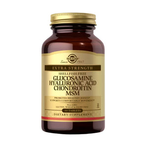 Solgar Extra Strength Glucosamine Hyaluronic Acid Chondroitin MSM 60 Tablets