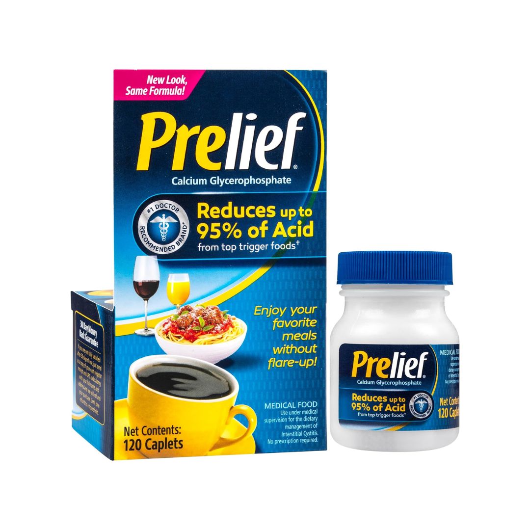 Prelief Calcium Glycerophosphate 120 Caplets,889411801204