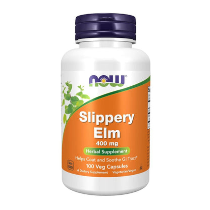 Now Foods Slippery Elm 400mg 100 Veg Capsules