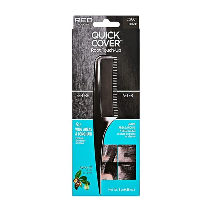 Red By Kiss Quick Cover CGCO1 Black Root Touch-Up Comb 8g