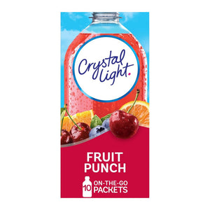 Crystal Light Fruit Punch Flavor Drink Mix Packets (Pack Of 10) 2.55g Each