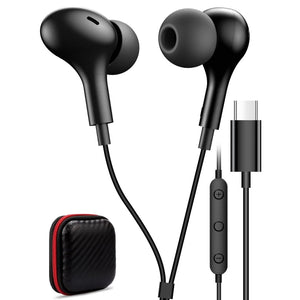 TITACUTE Black USB-C Earphones + Case